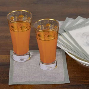 Pichwai Kamal Juice Glass (200ml)(Set of Two, Four & Six)